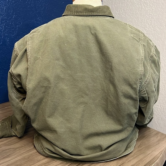 L.L. BEAN CHORE COAT MENS MED/LARGE GREEN - Picture 5 of 17